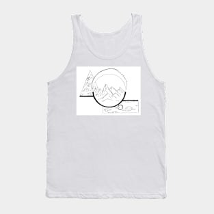 Splitting Skies Outline Tank Top